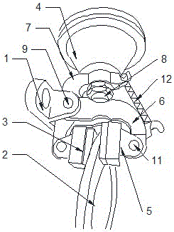 Low-voltage line winding braking device for active power distribution network