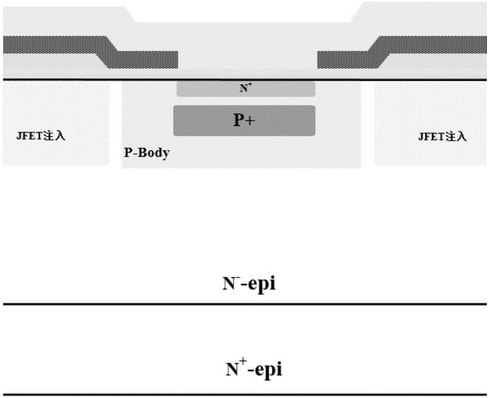 Discrete power mos field effect transistor and manufacturing method thereof