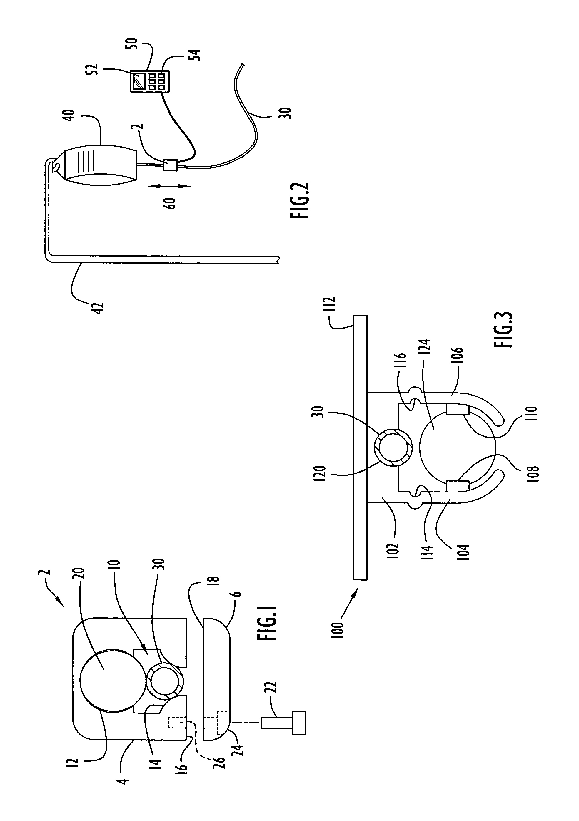 Temperature sensing device for selectively measuring temperature at desired locations along an intravenous fluid line