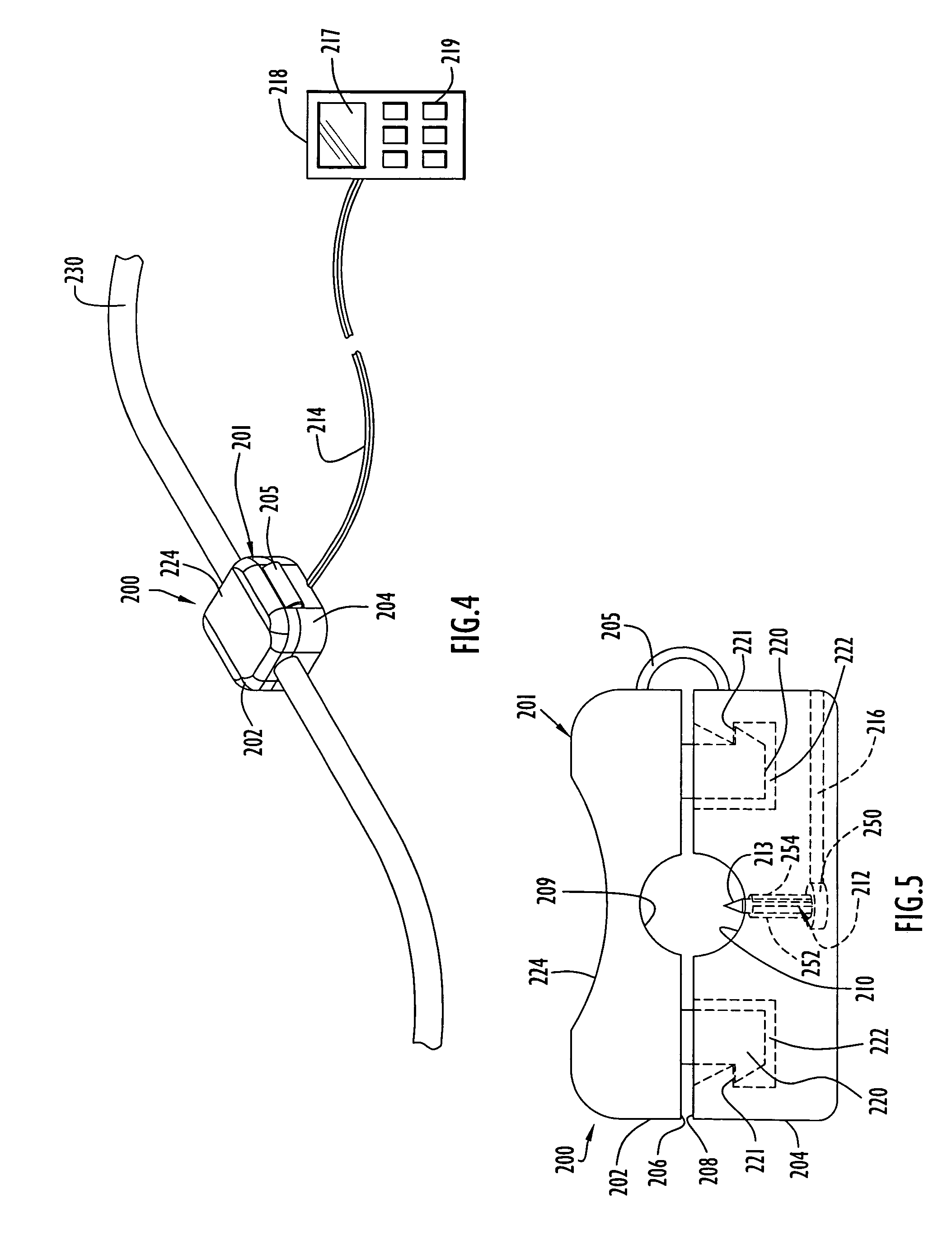 Temperature sensing device for selectively measuring temperature at desired locations along an intravenous fluid line