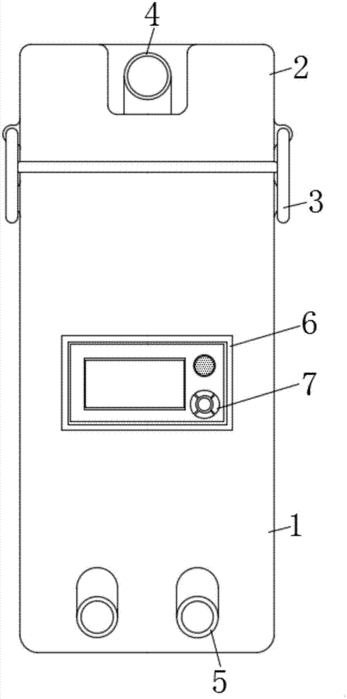 Mounting structure of control panel of water machine for ultrapure water