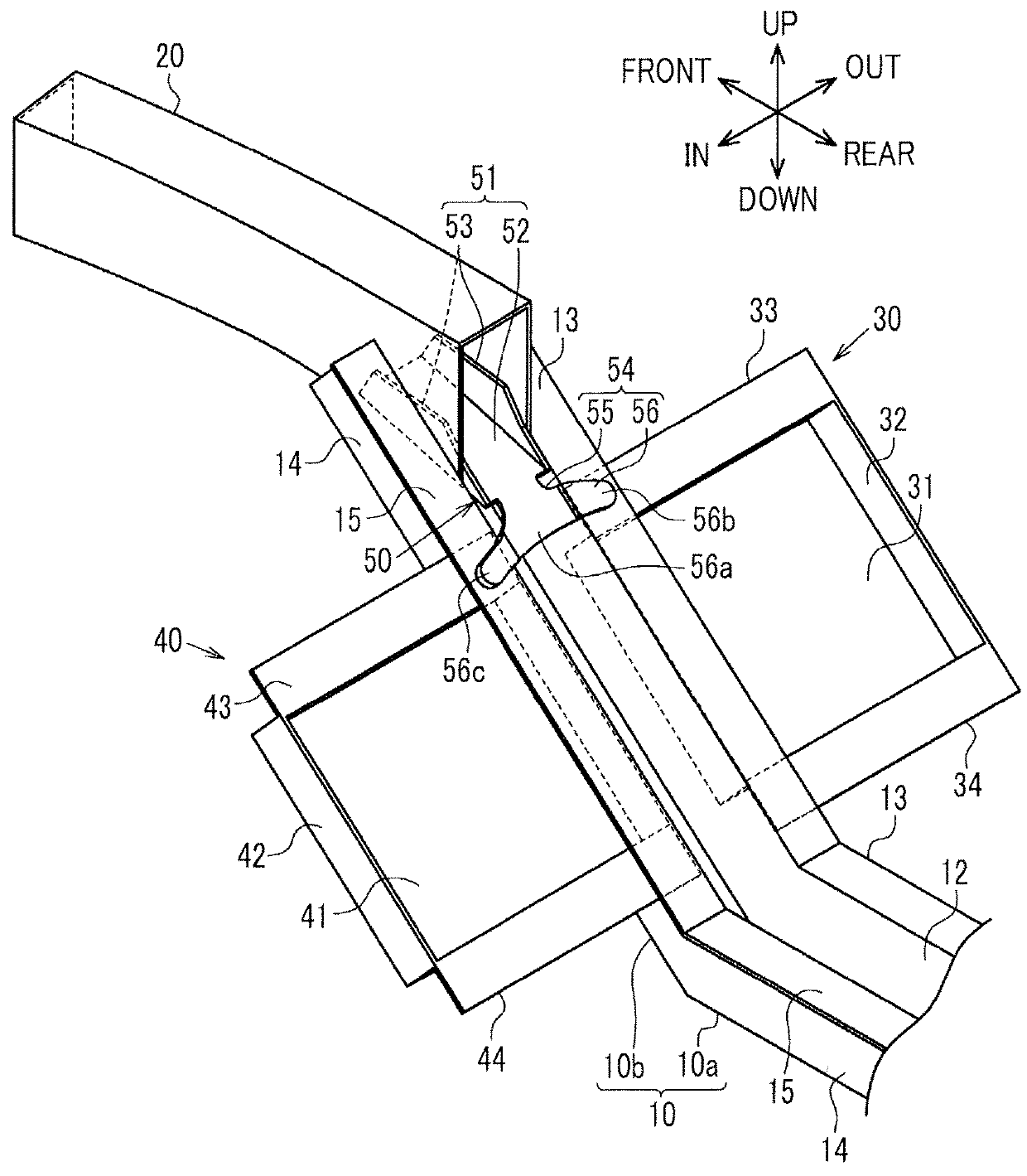 Vehicle front portion structure