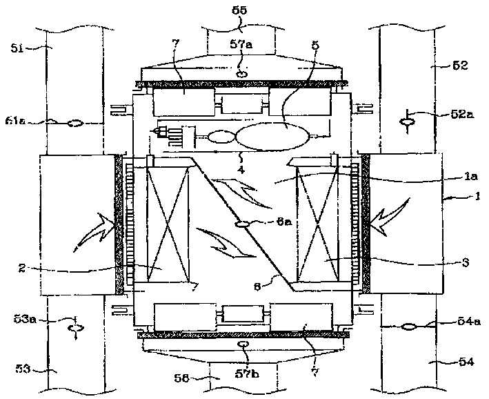 Hydrogen storage alloy cooling and heating air conditioner with adjusting operation controller