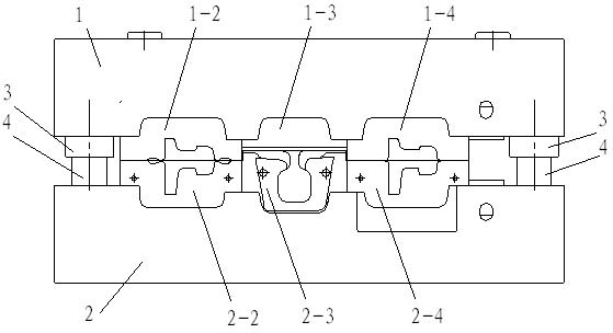 Turnout forging and pressing die