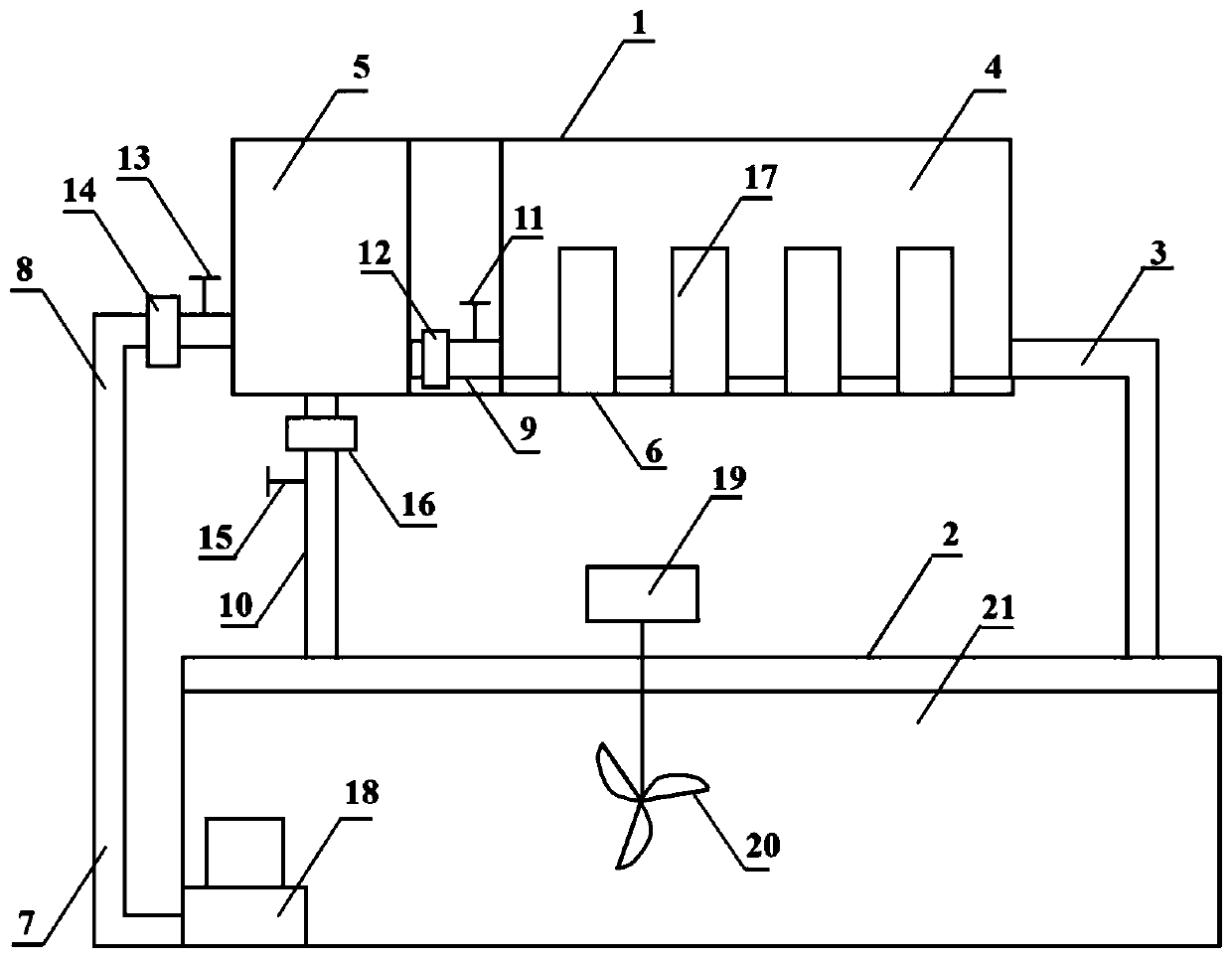 Microbial corrosion device for simulating hydraulic concrete under different conditions