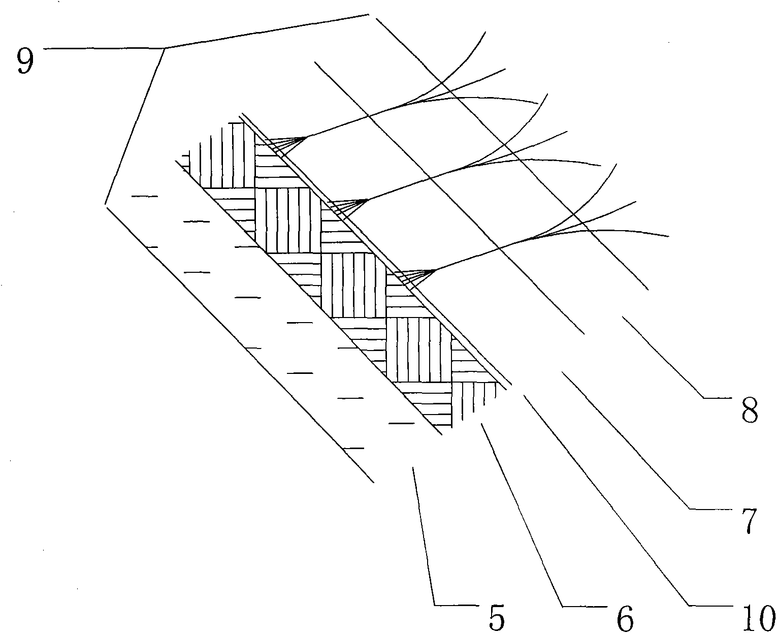 Combined ecological slope protection method for rocky high slope