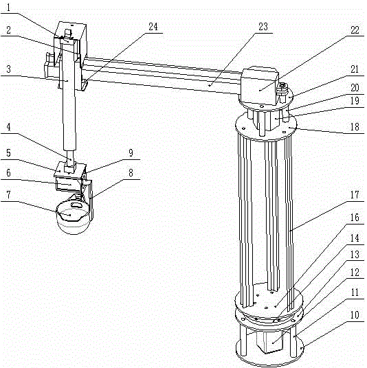 A multi-degree-of-freedom metal liquid quantitative casting device