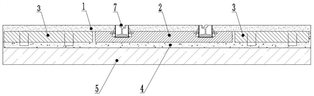 Level crossing rail rapid construction method