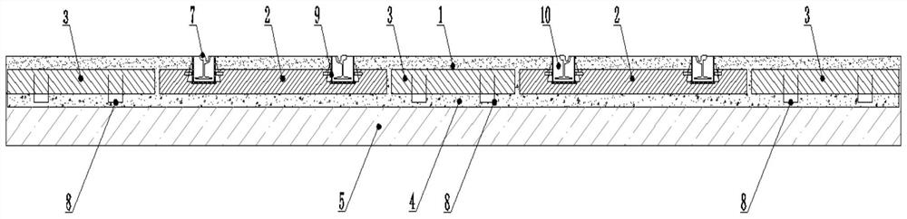 Level crossing rail rapid construction method