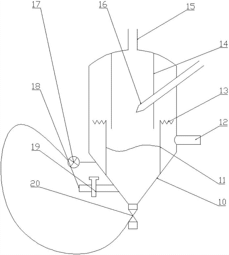 A gas-liquid light oil three-phase separation device