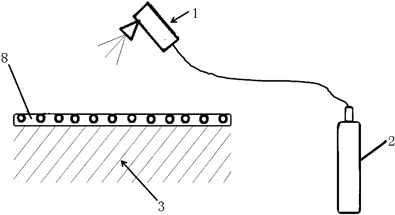 Device and method for measuring fluorescent oil flow friction force field