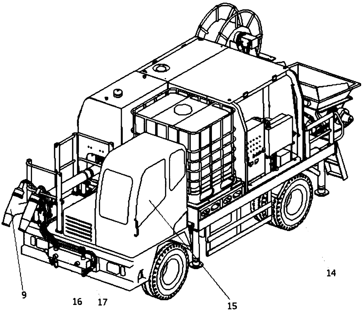 Wet shotcreting machine