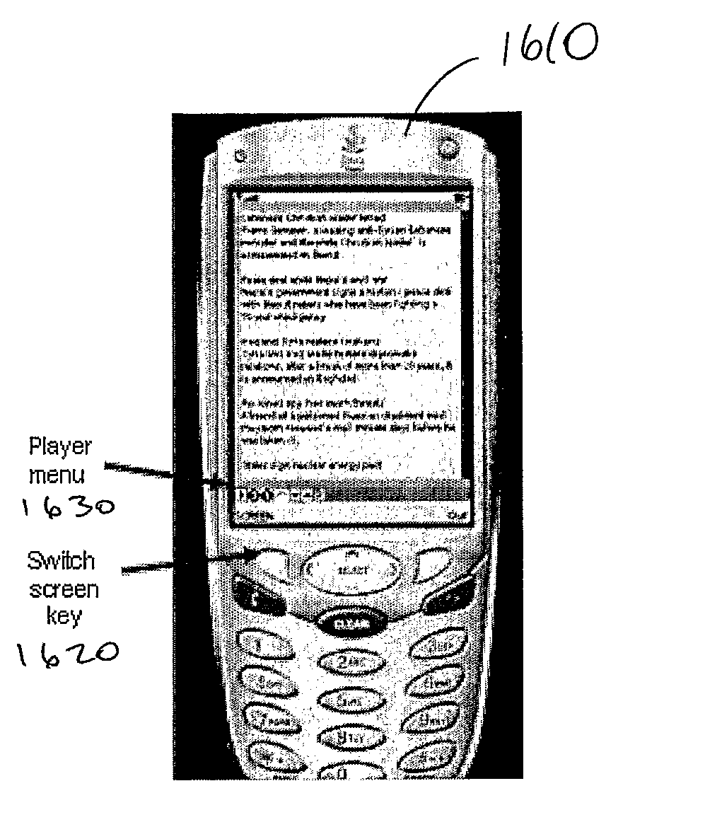 Method and system for displaying data on a mobile terminal