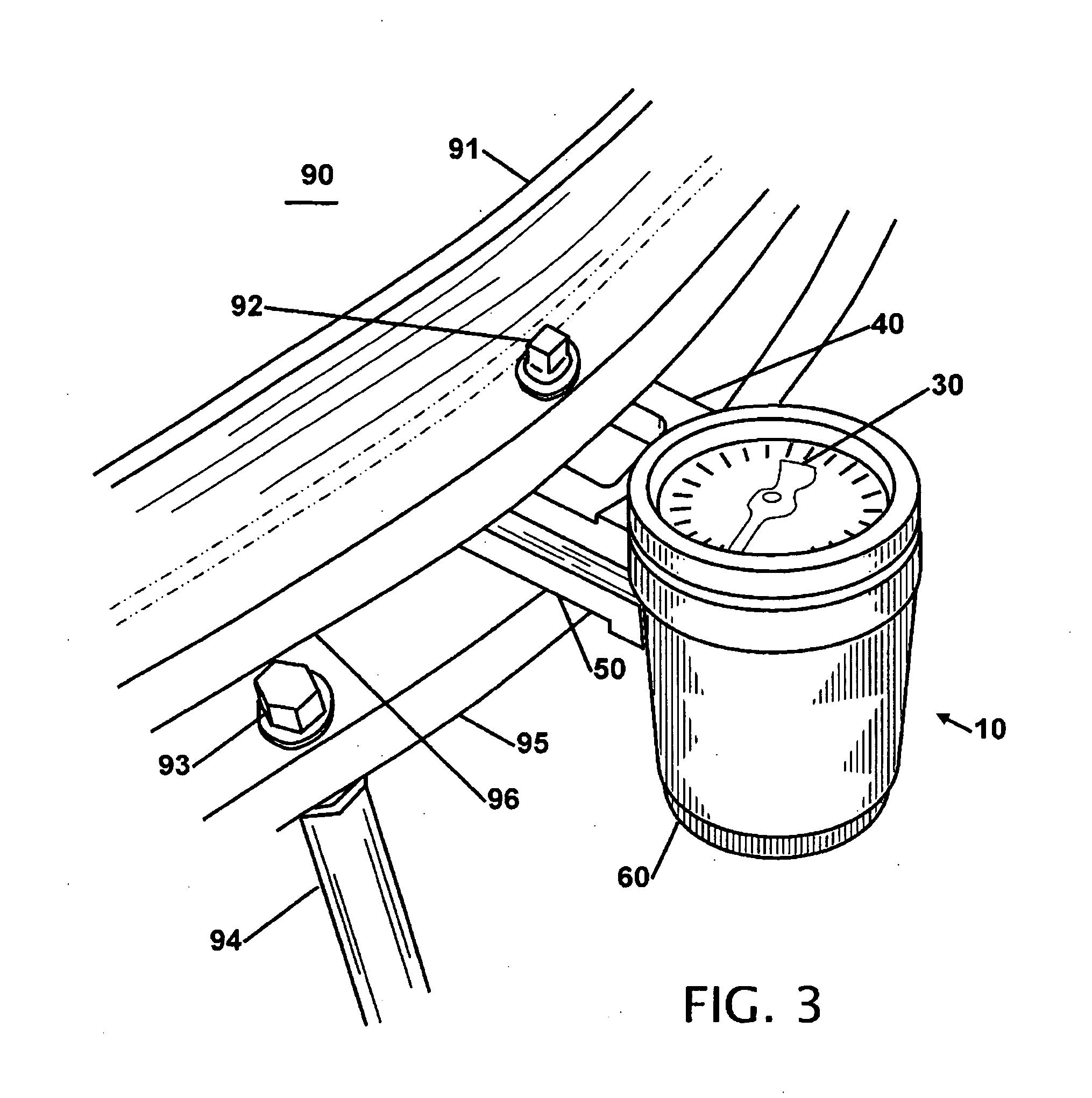 Drum rim gap or space dimension gauge