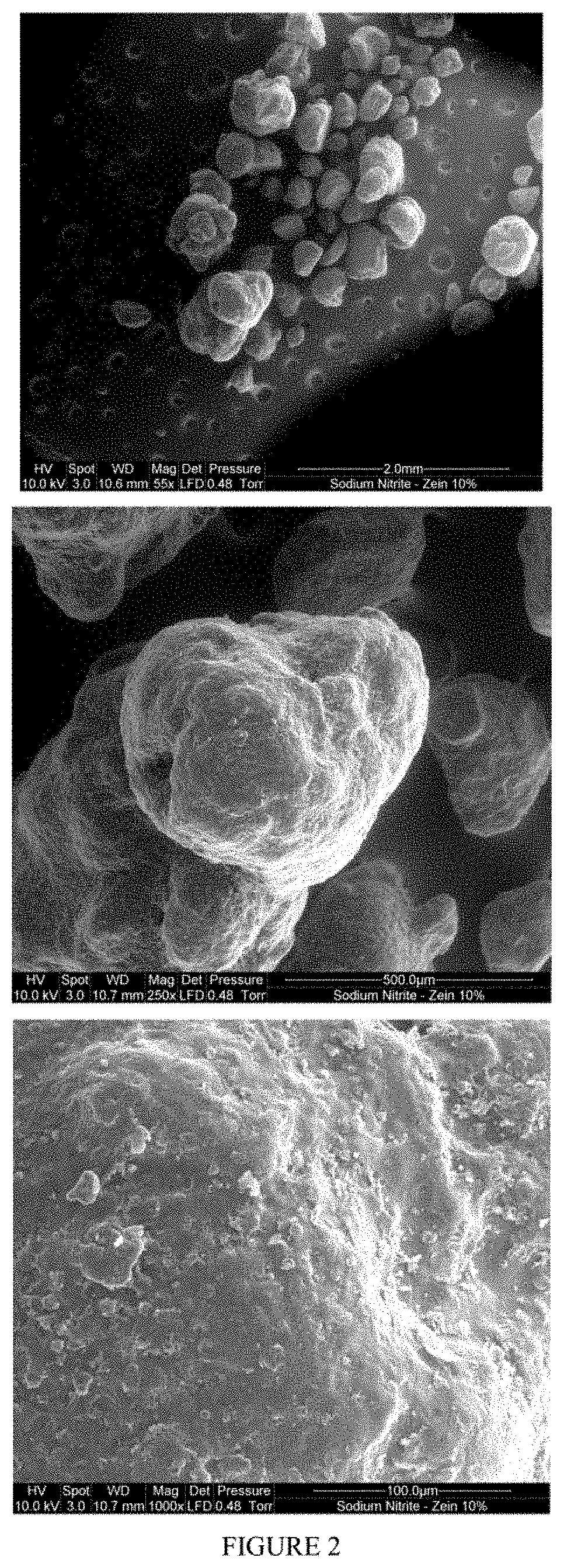 Nitrite microencapsulation, and uses of microencapsulated nitrite in the manufacture of pest baits