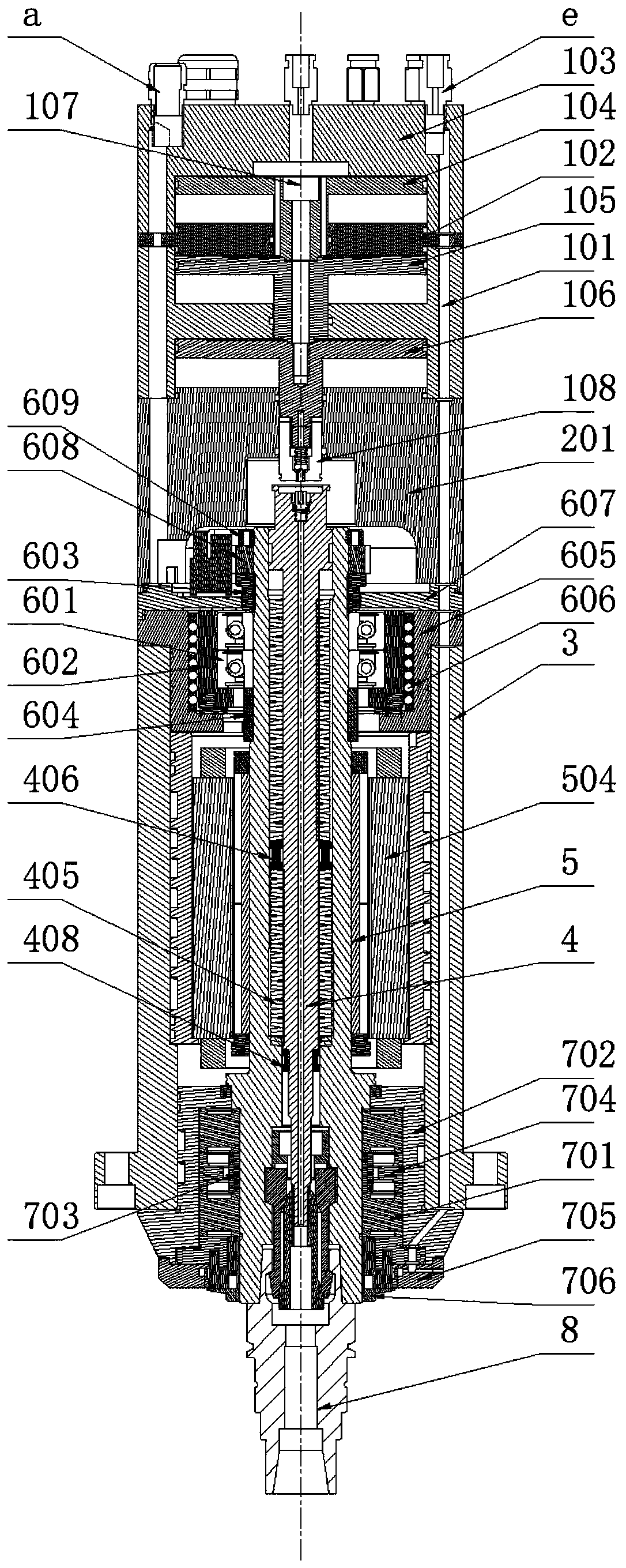 Electric spindle structure of high-speed finish engraving machine