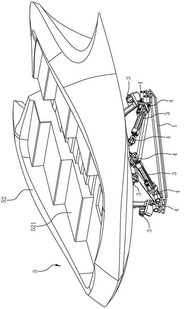 Multi-degree-of-freedom platform capable of rotating at angle no less than 360 degrees and simulated experience cinema with same