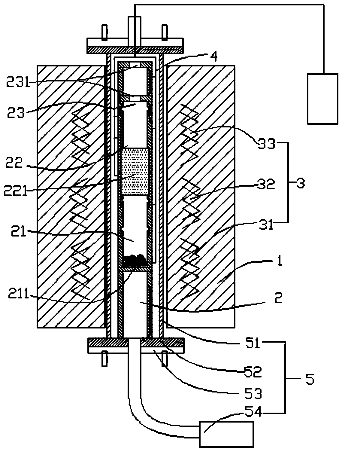 Gas phase magnesium purification method and device based on pure iron filter material