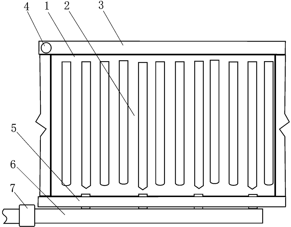 Heating bed for heating asphalt concrete raw materials by using waste heat of drying cylinder