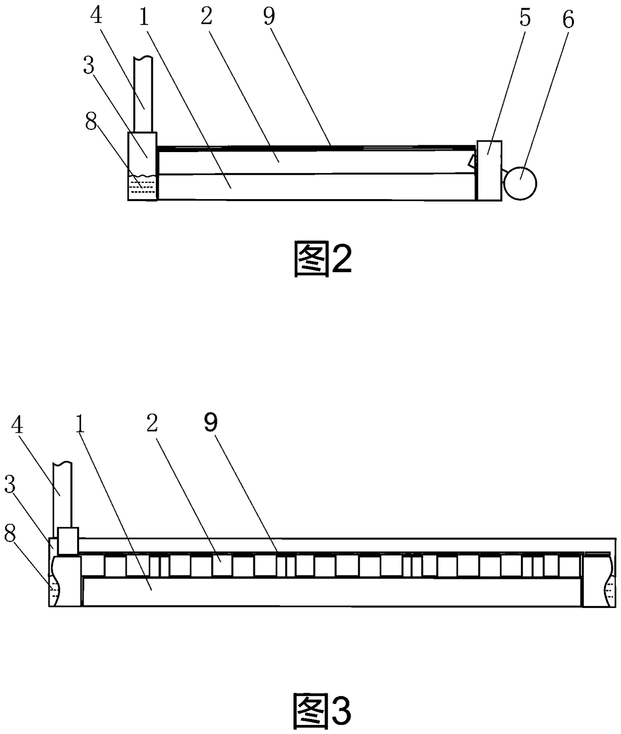 Heating bed for heating asphalt concrete raw materials by using waste heat of drying cylinder