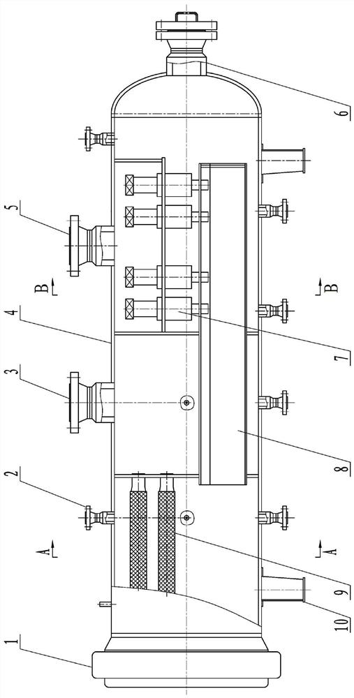 Horizontal combined filtering separator