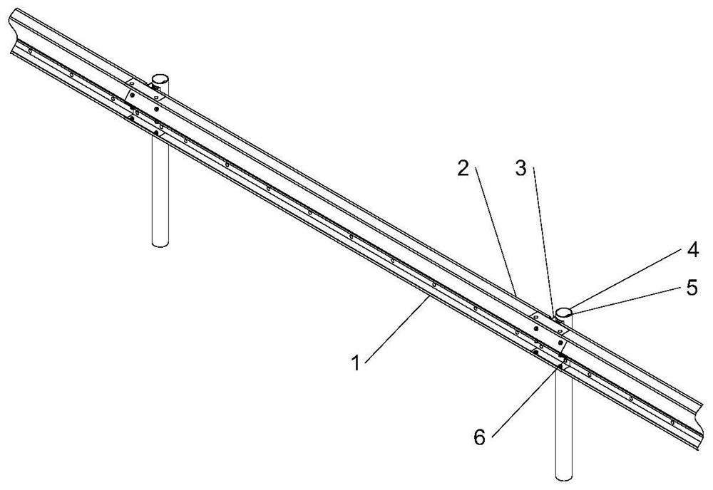 Aluminum alloy corrugated plate-ECC plate combined anti-collision guardrail