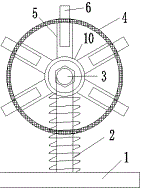 Automobile tire dismantling device