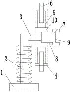 Automobile tire dismantling device