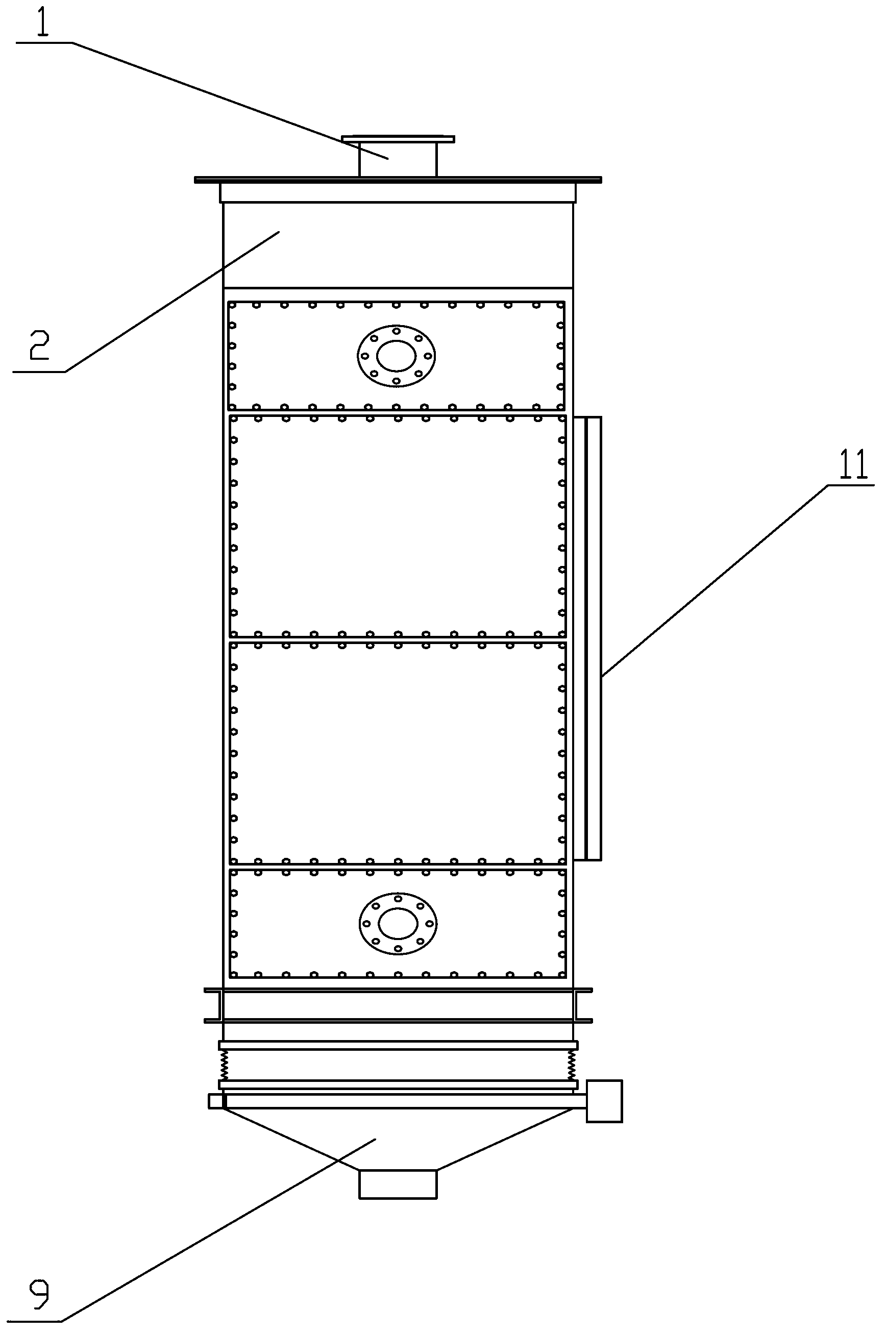 Tube nest type micro-powder heat exchanger