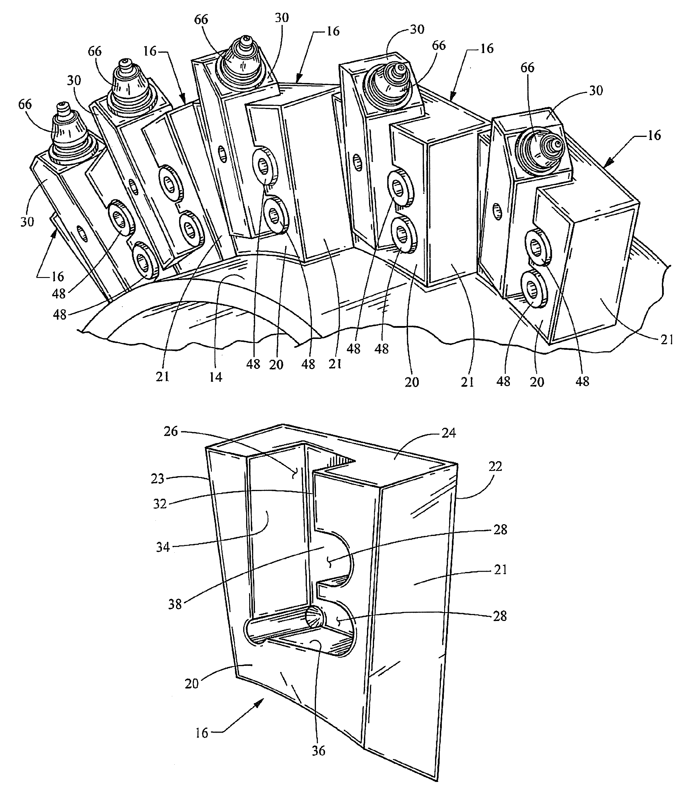 Flighting and tool holder