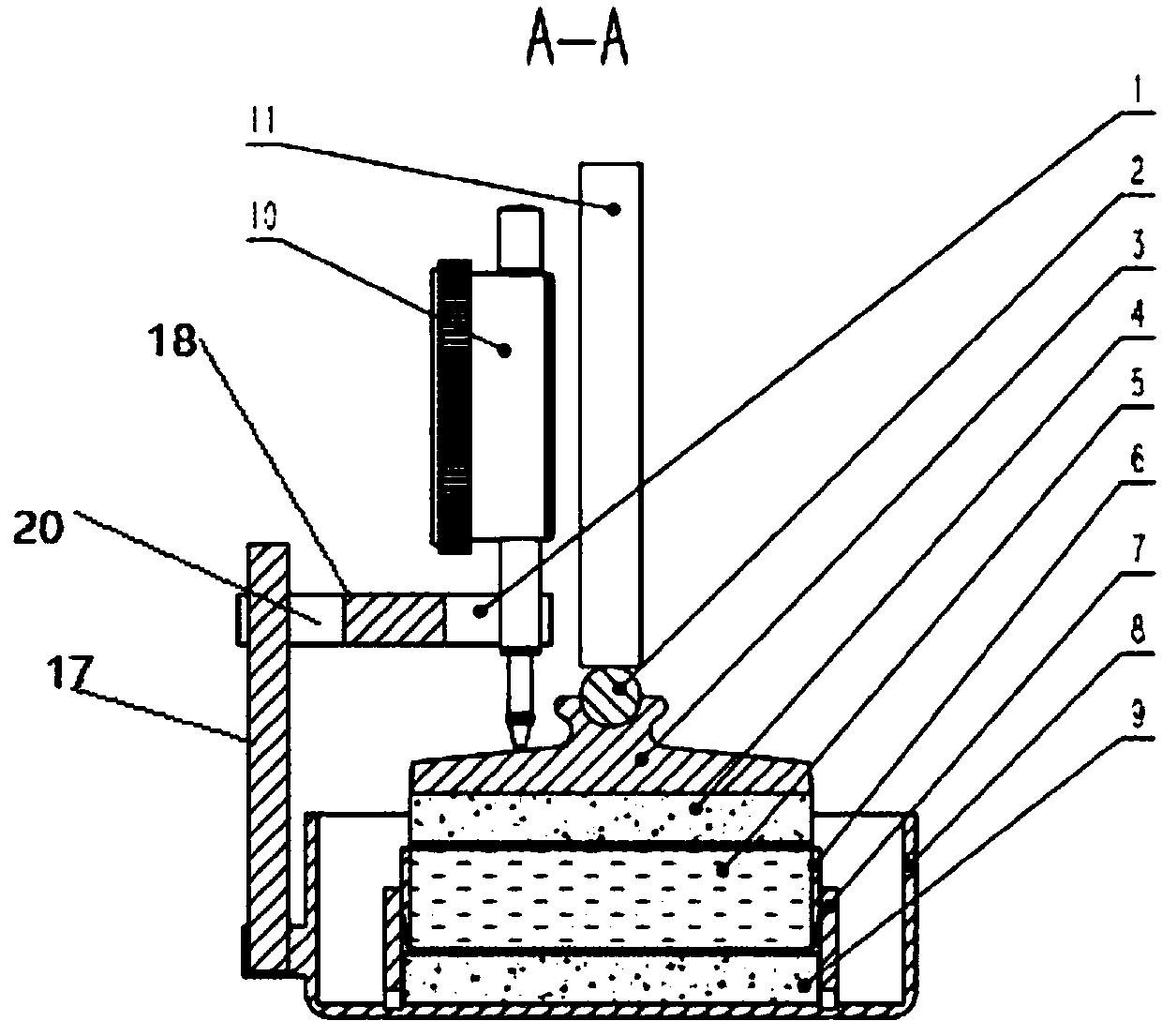 Geotextile axial-compression clogging test device and method thereof