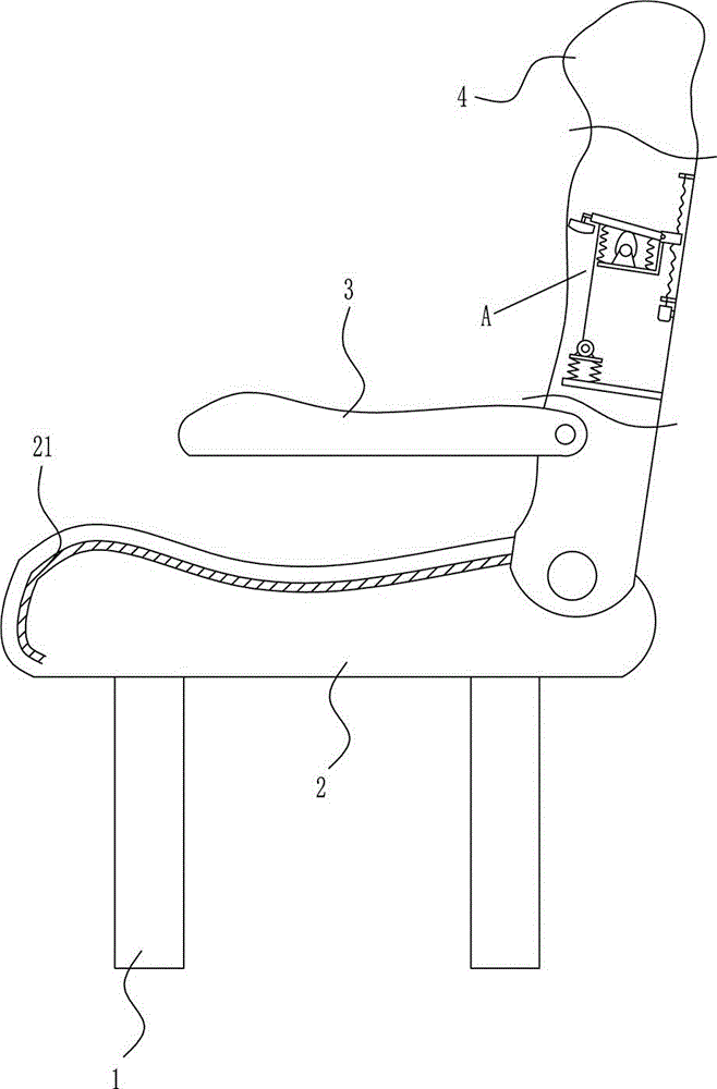 Teacher resting chair with massage function