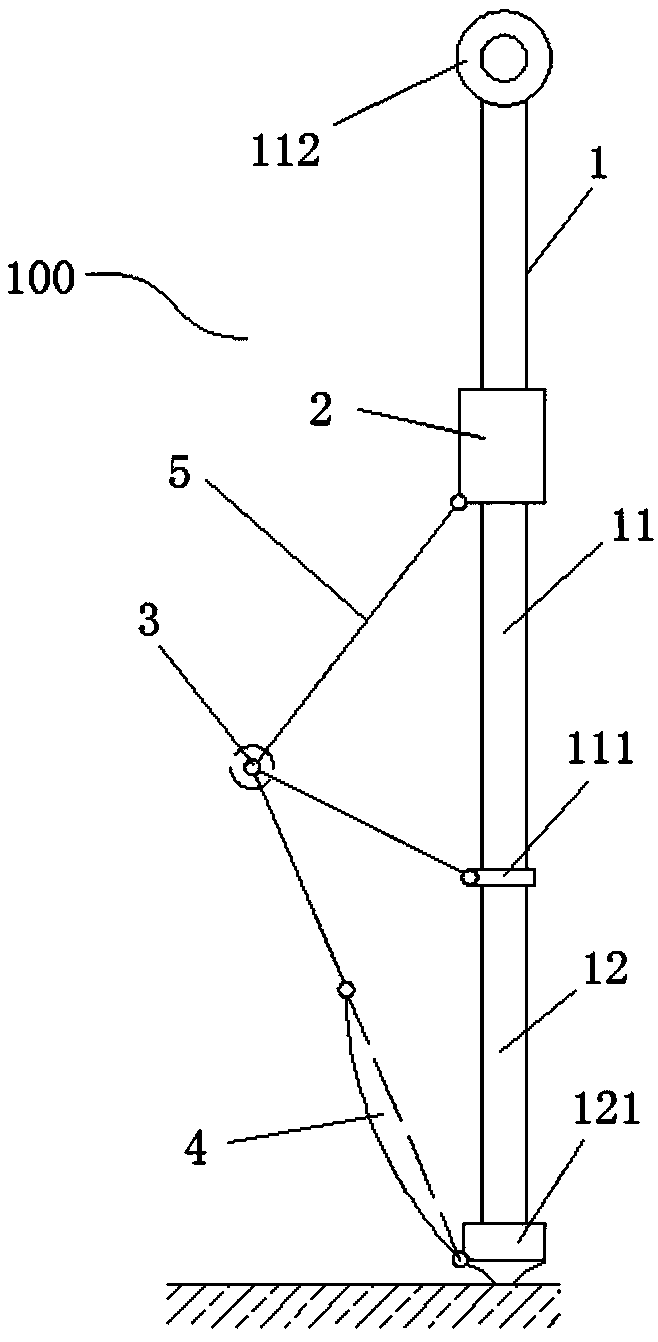 Three-state mechanical foot structure