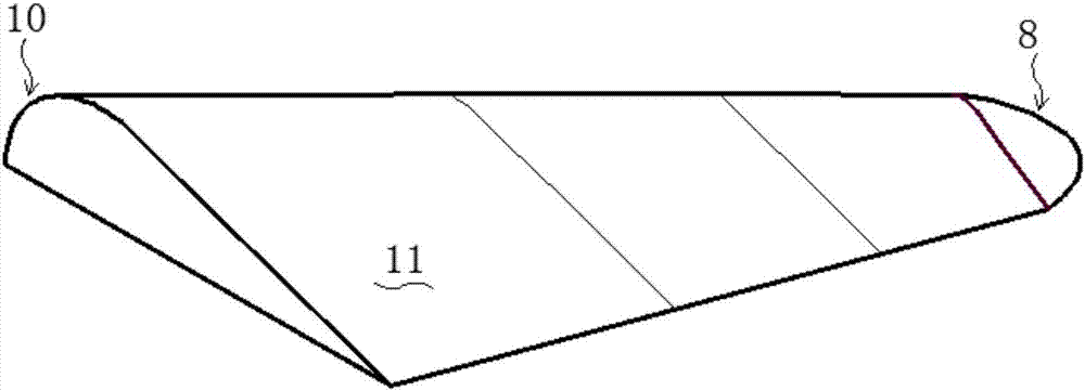 Wing type energy dissipating plate and debris flow drainage trough including same