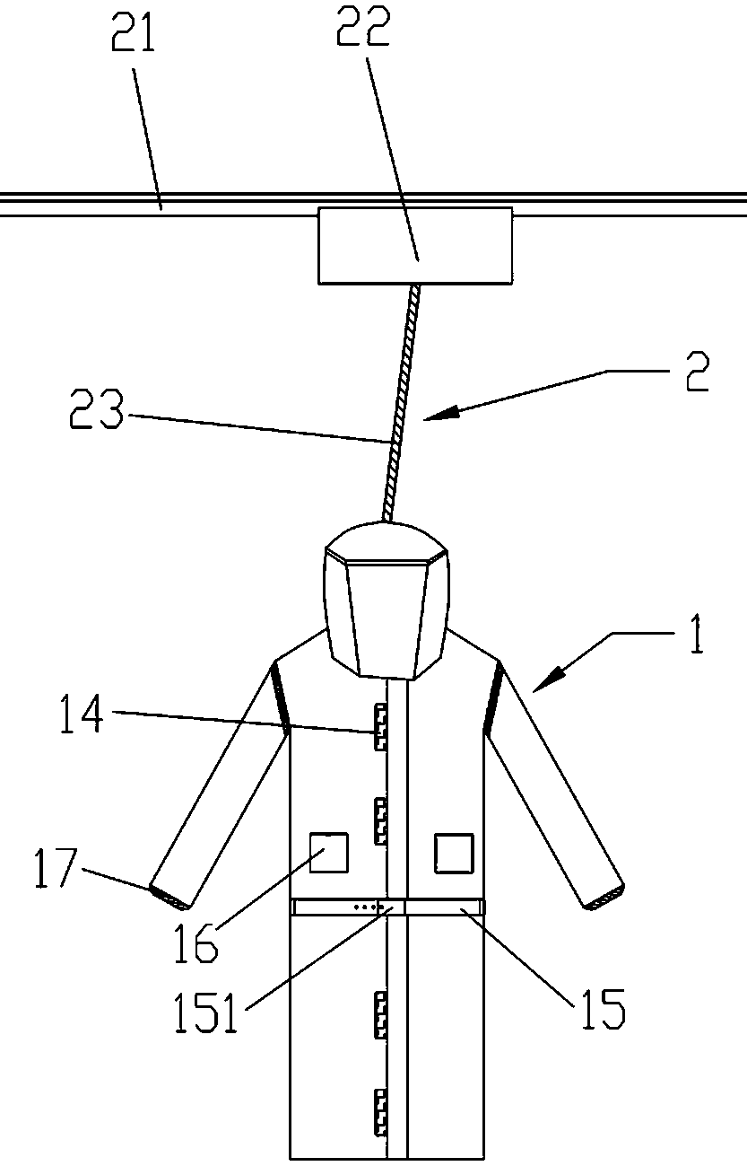 Body-relief lead garment hanging rack