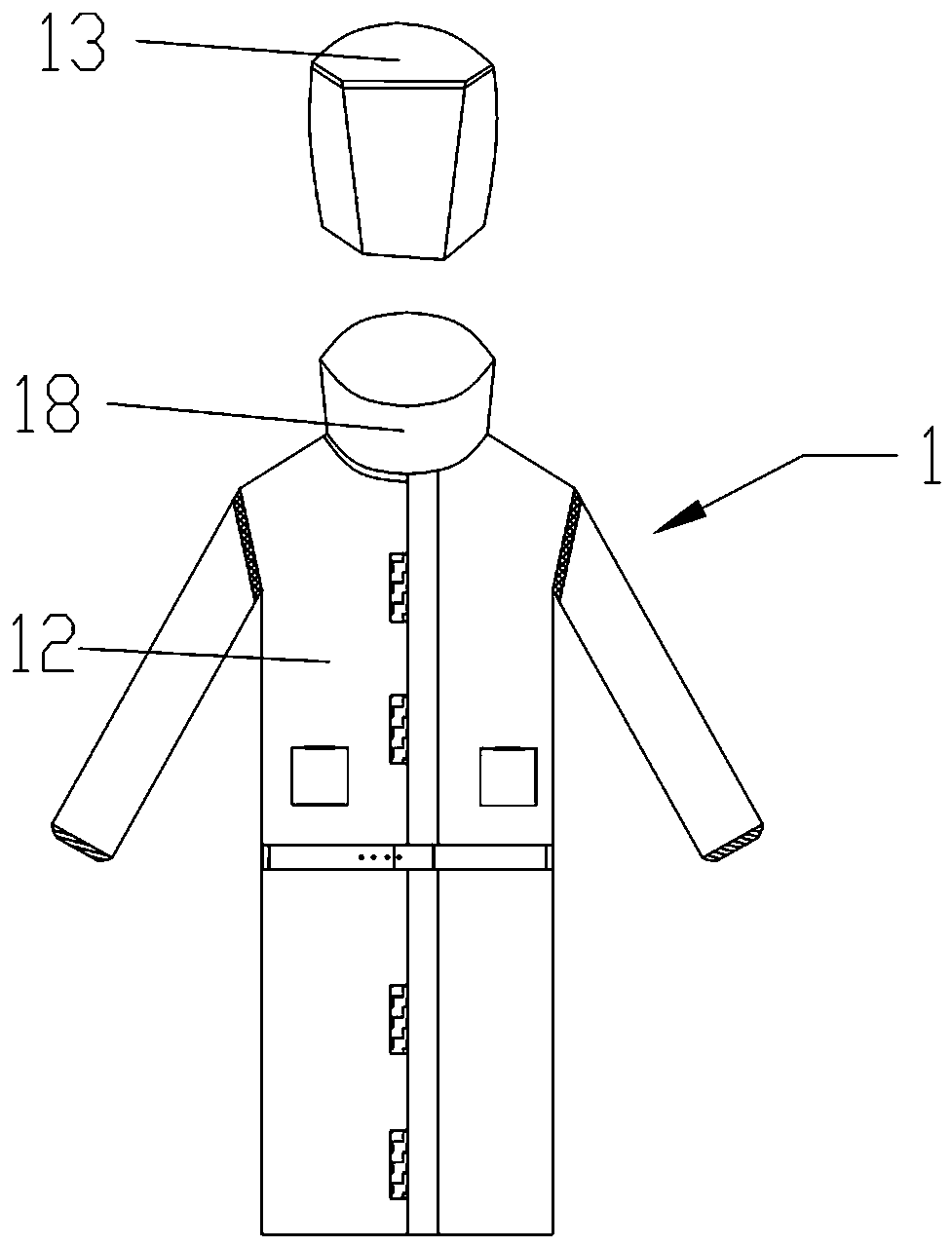 Body-relief lead garment hanging rack