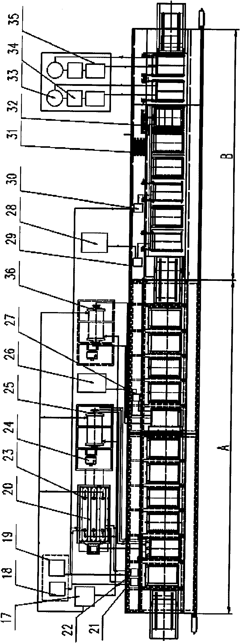 Polysilicon solar battery slice etching device