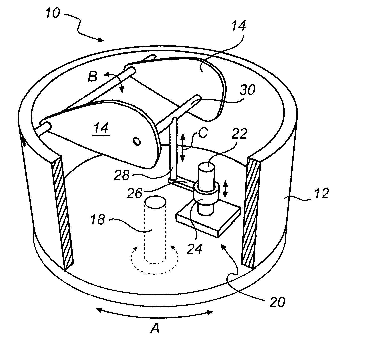 Active flow control device and method for affecting a fluid boundary layer of a wind turbine blade