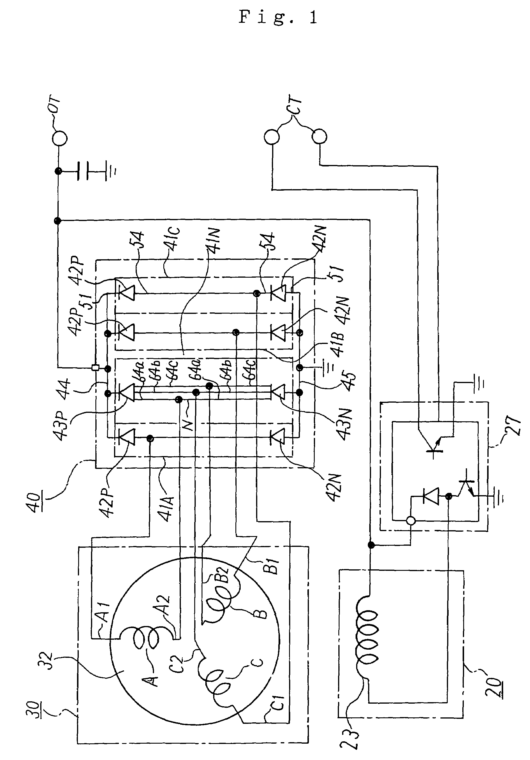 Three-phase ac generator for vehicle