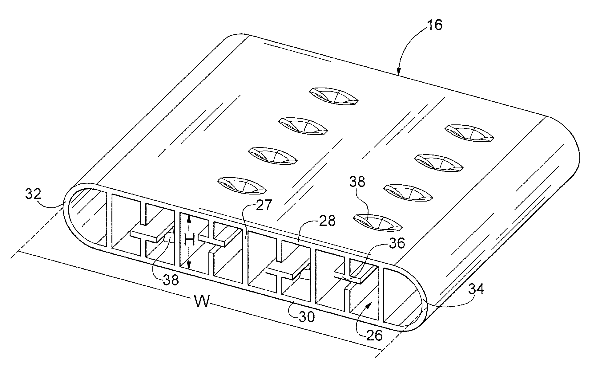 Extruded tube for use in heat exchanger