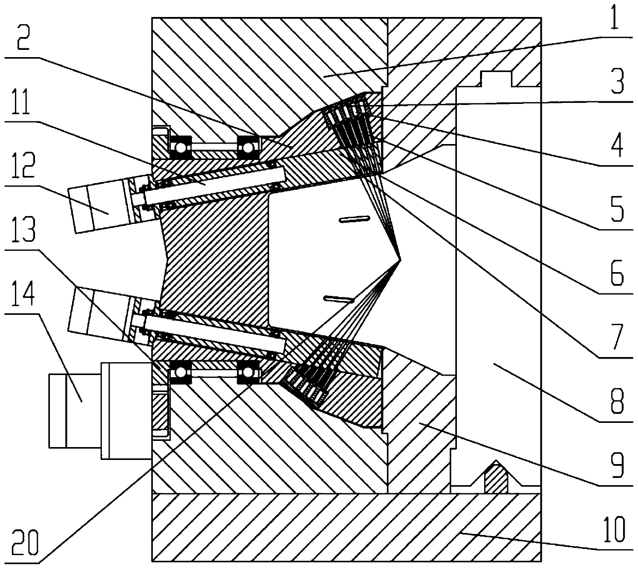 Radiation therapy device capable of freely combining radiation beams