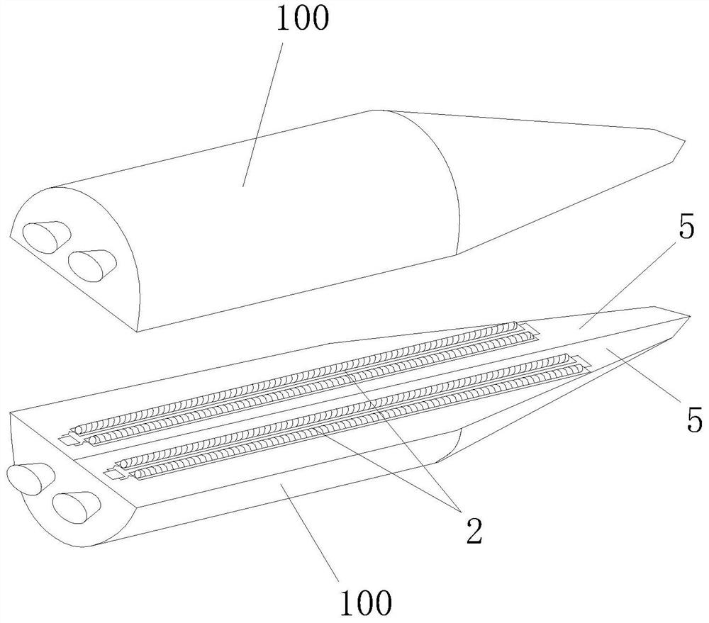 Recyclable and reusable composite structure at the end of launch vehicle