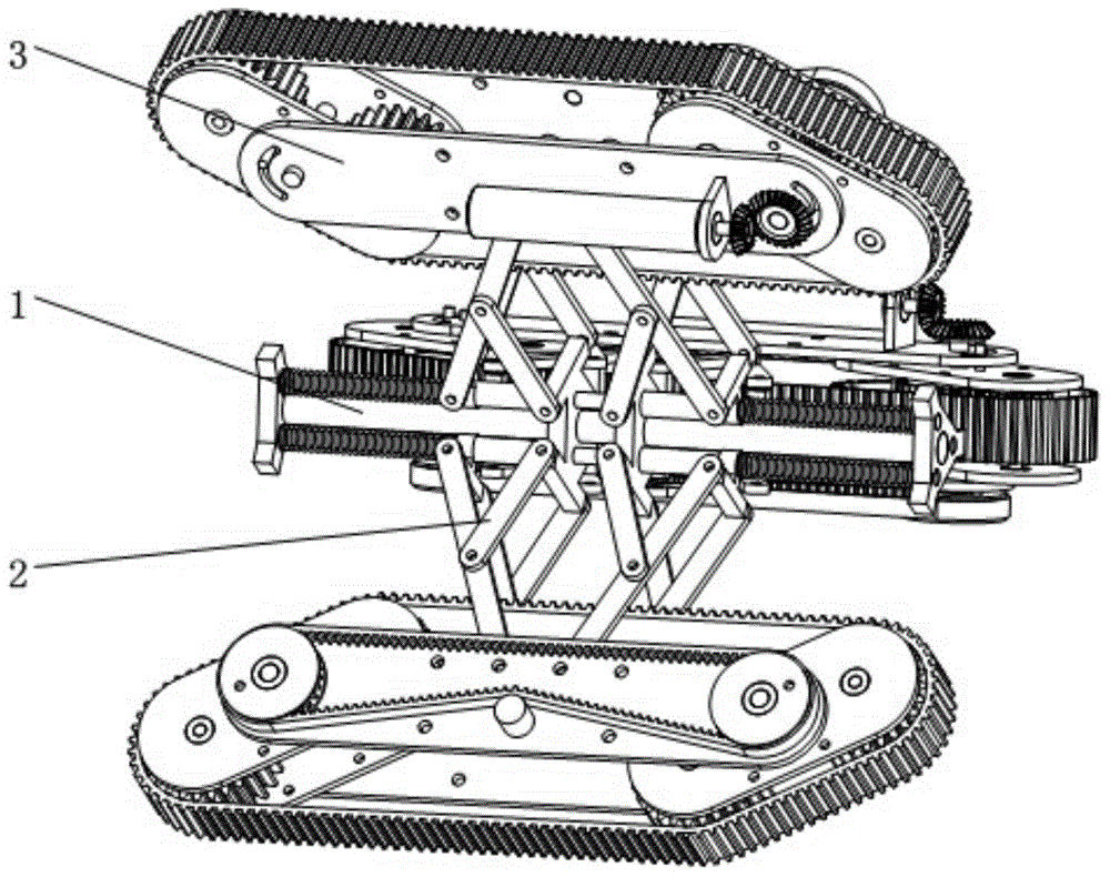 Changeable parallelogram crawler-type in-pipe mobile operation robot