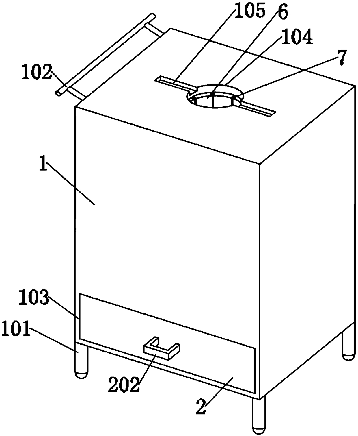 Deburring device for water pump body production