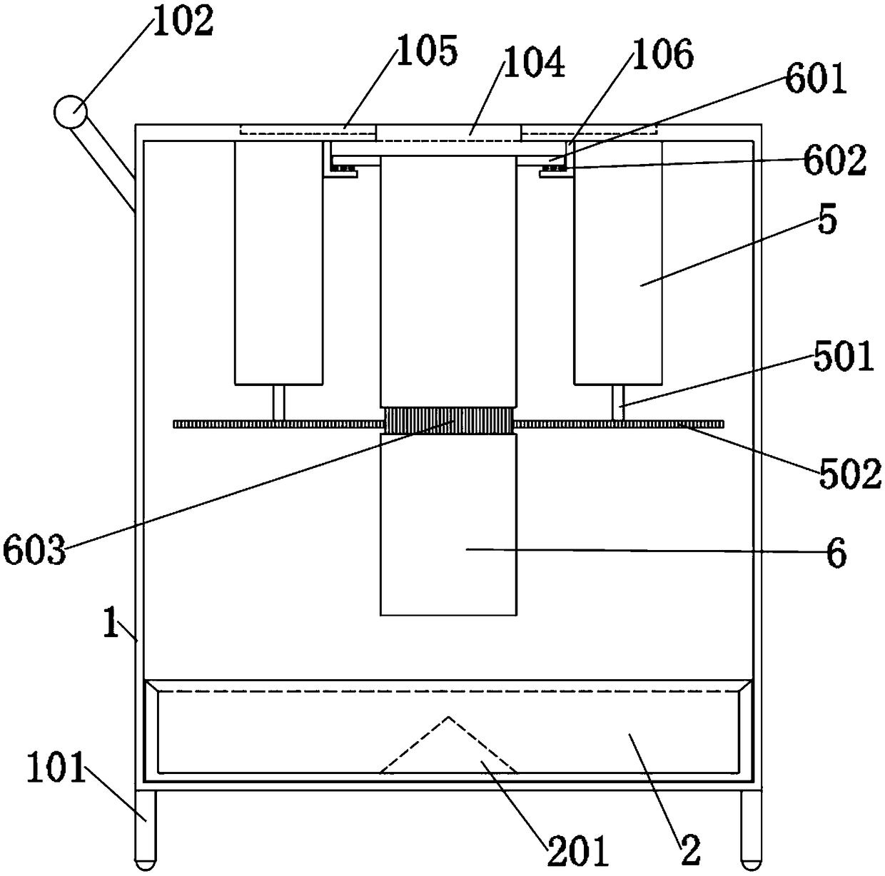 Deburring device for water pump body production