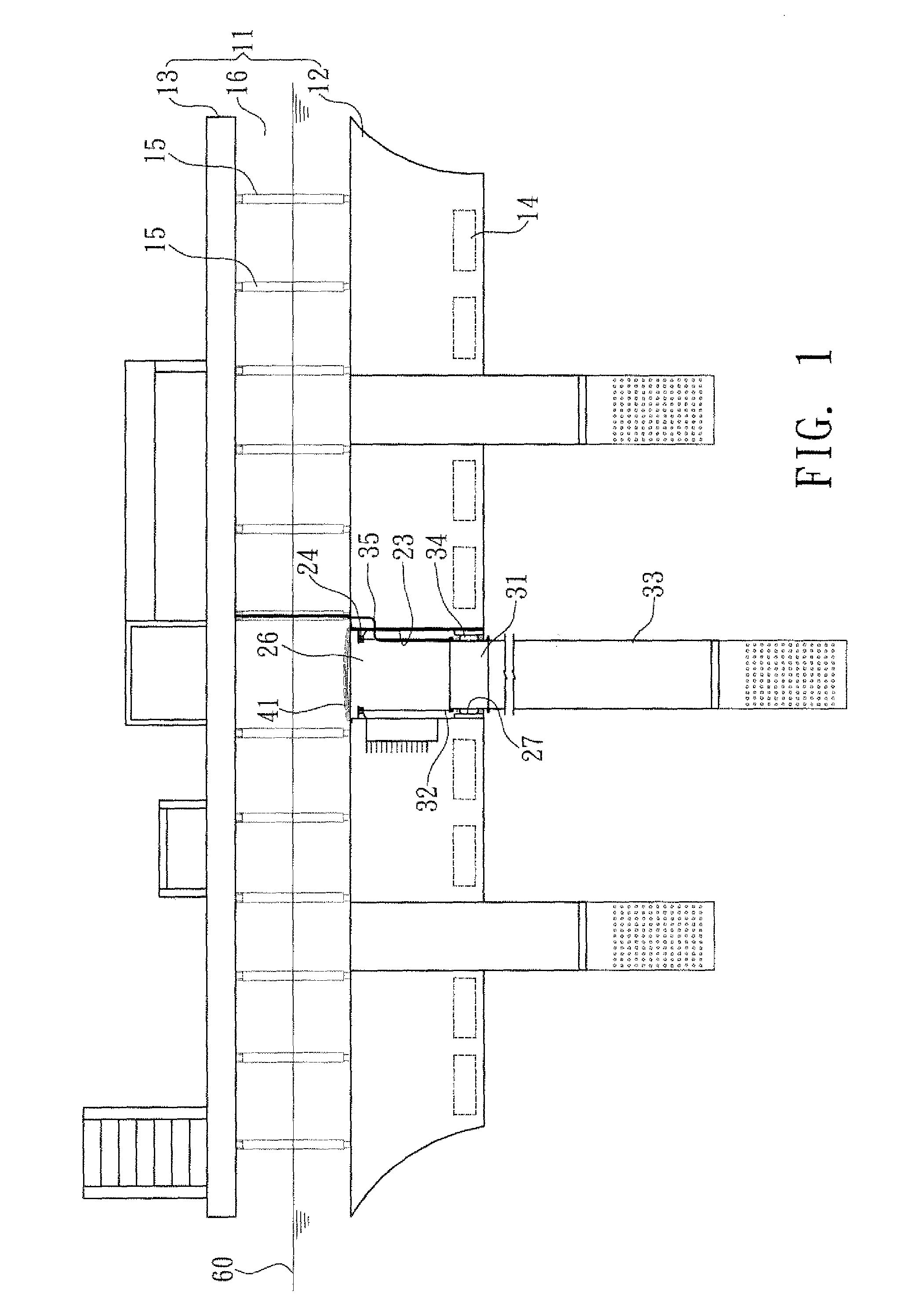 Wave elimination system for ocean thermal energy conversion assembly