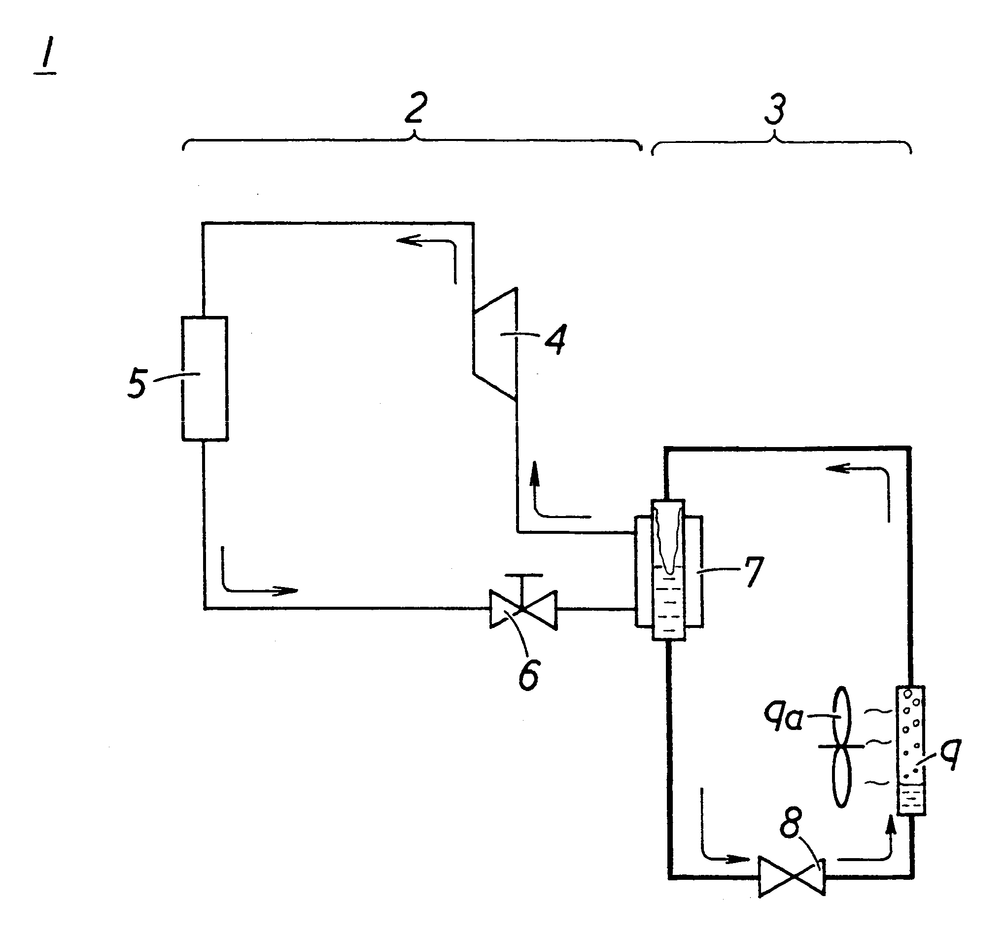 Heat pump system of combination of ammonia cycle carbon dioxide cycle