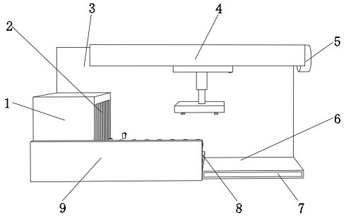 Sander feeding device with positioning guide function