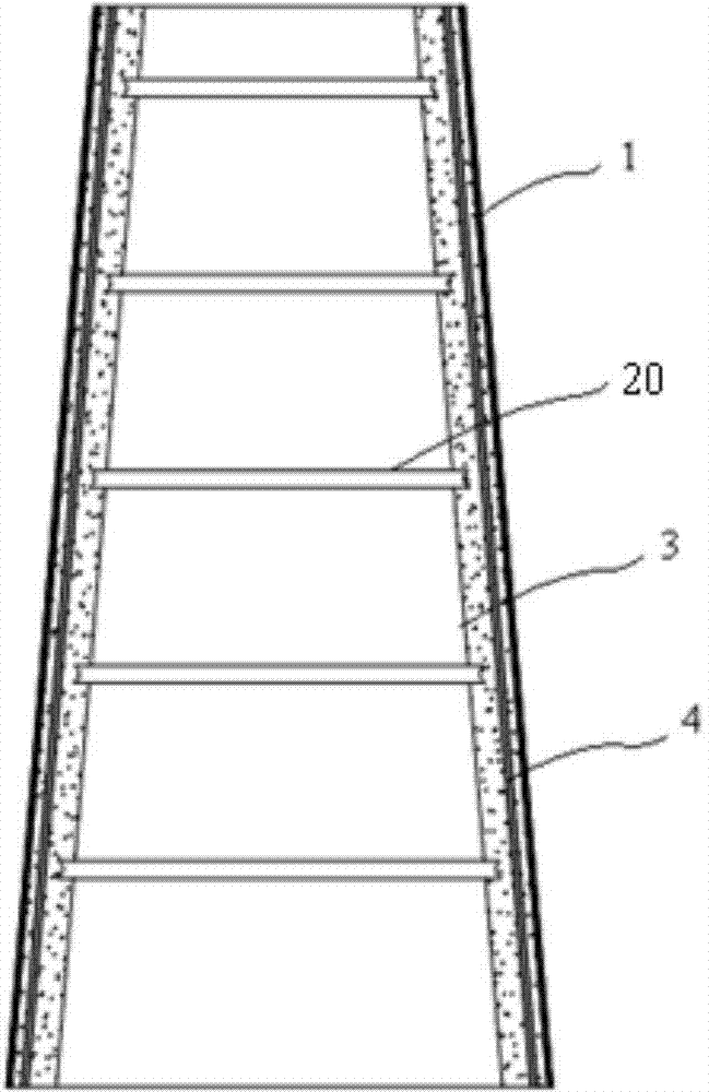 Steel tube tower column with reinforcing structures on inner wall and manufacturing method thereof