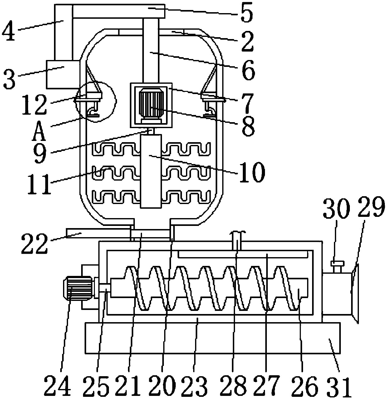 Stirring machine used on construction site